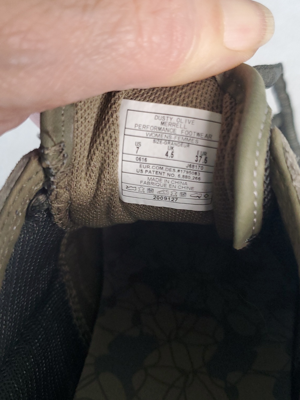 Womens MERRELL Mimosa Lace Dusty Olive Outdoor Sneakers. Size 7 - Picture 14 of 14